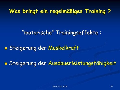 Kraft- und Ausdauertraining im Alter - Dr. Kurt A. Moosburger