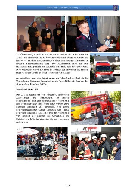 Chronik Teil IV 2005-2013 - Feuerwehr Marienberg