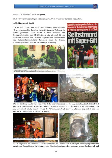 Chronik Teil IV 2005-2013 - Feuerwehr Marienberg