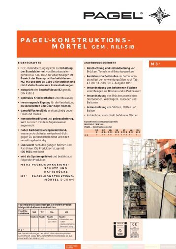 PAGEL®-KONSTRUKTIONS- - Pagel Spezial-Beton GmbH & Co. KG