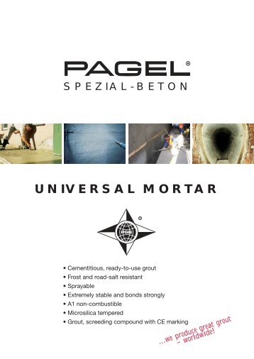 UNIVERSAL MORTAR - Pagel Spezial-Beton GmbH & Co. KG