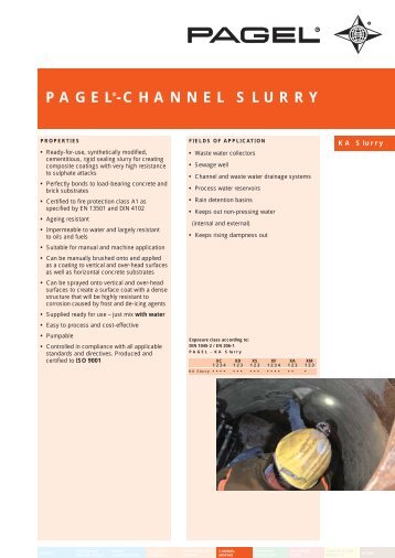 PAGEL®-CHANNEL SLURRY - Pagel Spezial-Beton GmbH & Co. KG