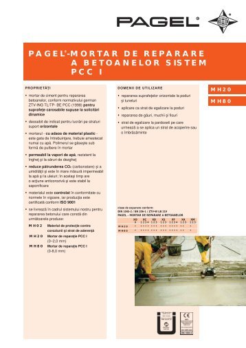 mortar de reparare a betoanelor sistem pcc i - Pagel Spezial-Beton ...