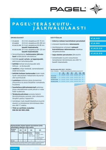 jälkivalulaasti - Pagel Spezial-Beton GmbH & Co. KG