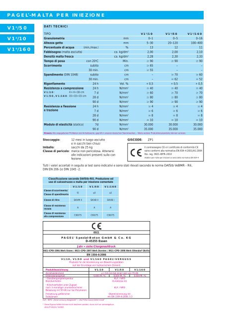 pagel®-malta per iniezione - Pagel Spezial-Beton GmbH & Co. KG