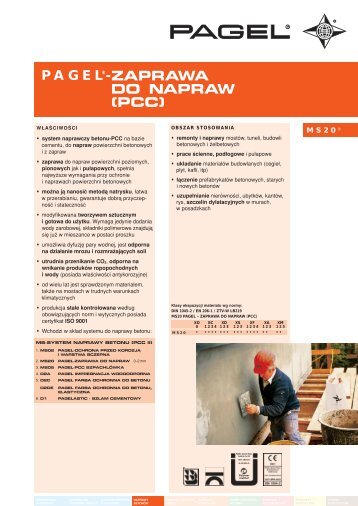 zaprawa do napraw (pcc) - Pagel Spezial-Beton GmbH & Co. KG