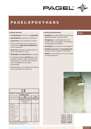 PAGEL®-EPOXYHARS - Pagel Spezial-Beton GmbH & Co. KG