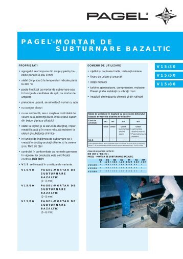 pagel®-mortar de subturnare bazaltic - Pagel Spezial-Beton GmbH ...