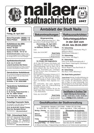 stadtnachrichten - Stadt Naila