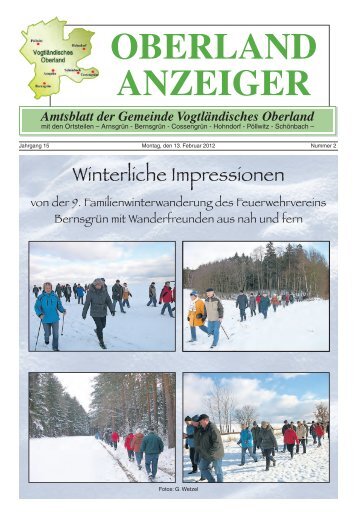 OBERLAND ANZEIGER - Gemeinde Vogtländisches Oberland