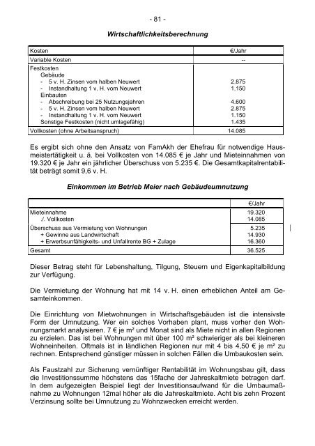 - 78 - 4.3 Gebäude- und Flächenverwertung durch Umnutzung Die ...