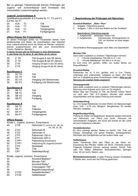 Ausschreibung 12. Kronshof-special