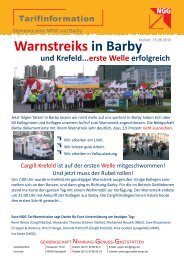 100615 Erste Warnstreikwelle - NGG Landesbezirk NRW