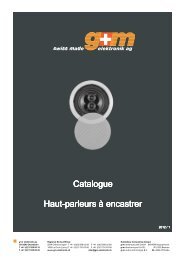 Catalogue Catalogue Haut-parleurs à encastrer ... - g+m elektronik ag