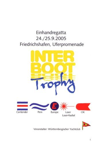 Ausschreibung INTERBOOT-Trophy - Württembergischer Yacht-Club