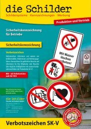 Verbotszeichen der Serie SK-V - die Schilder-Fieseler & Paulzen ...