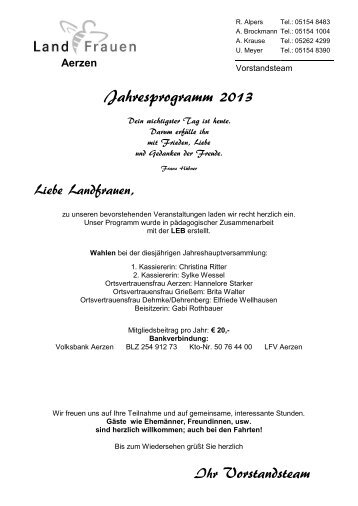 Jahresprogramm 2013 - Hameln-Pyrmont