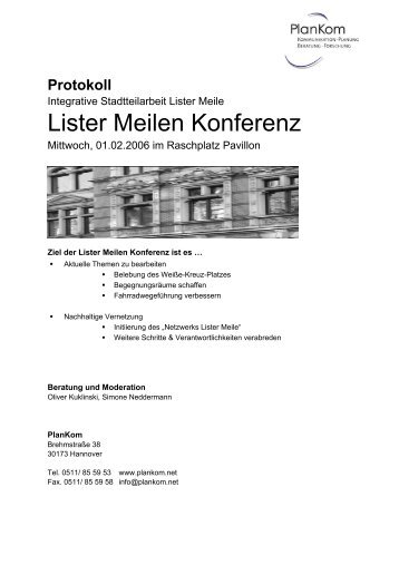 Lister Meilen Konferenz - Hannover Oststadt