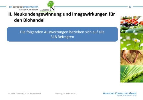 Blitzumfrage Kaufverhalten & Dioxin - Agrifood Consulting GmbH