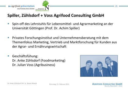Blitzumfrage Kaufverhalten & Dioxin - Agrifood Consulting GmbH