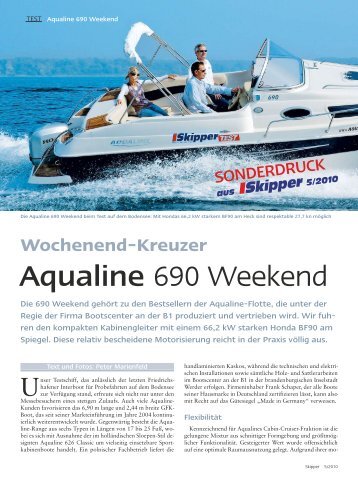 Aqualine 690 Weekend - AQUALINE BOOTE