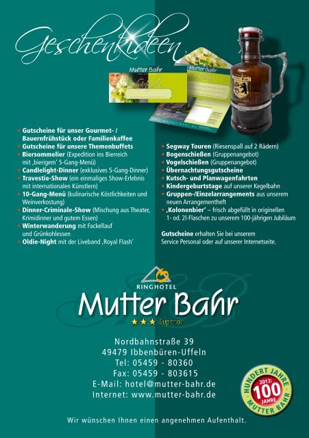 Mutter Bahr Arrangements 2013