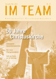 Im Team Nr. 19 (PDF, 10 MB) - Christliche Gemeinden in Königsdorf