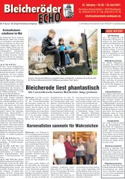 Bleicherode liest phantastisch - Nordhäuser Wochenchronik