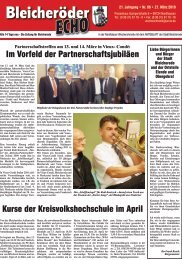 Im Vorfeld der Partnerschaftsjubiläen - Nordhäuser Wochenchronik