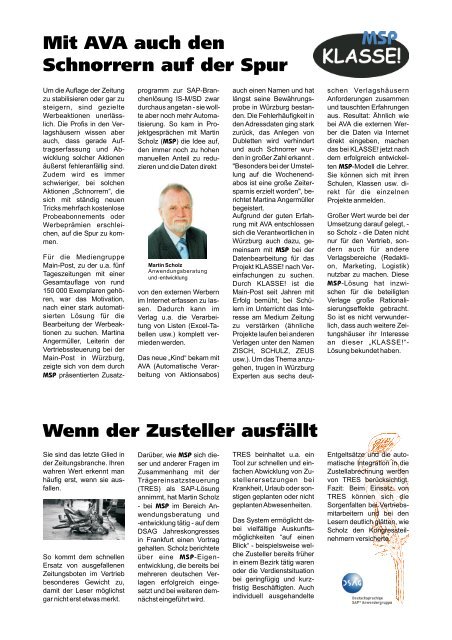 MSP Info Nr. 1 - Ausgabe Dezember 2007 (pdf - MSP Medien ...