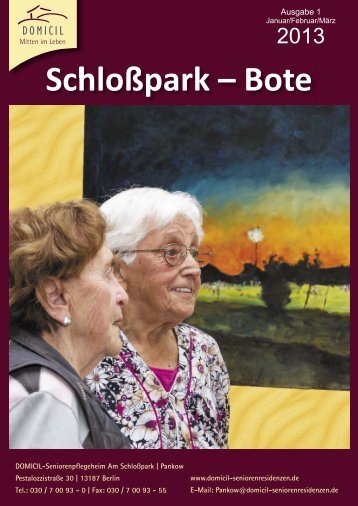 Schloßpark – Bote - DOMICIL Seniorenresidenzen