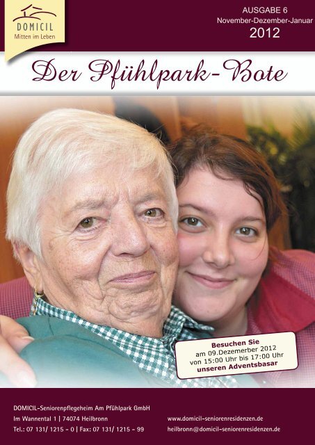 Der Pfühlpark-Bote - DOMICIL Seniorenresidenzen