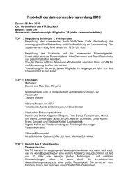 Jahreshauptversammlung 2010 - TG Stockach