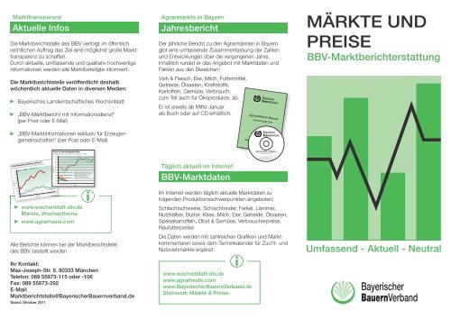 MÄRKTE UND PREISE