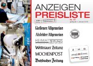 Media-Daten/Preisliste 2013 [PDF-Format, 7 MB - Wetterauer Zeitung