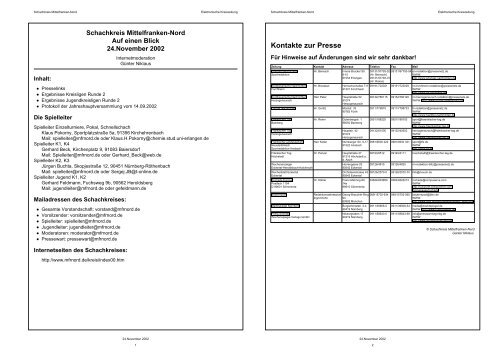 Ausgabe 31 - Schachkreis Mittelfranken-Nord