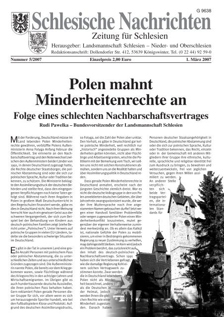 Zeitung für Schlesien - oberschlesien-aktuell.de