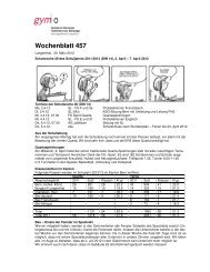 Wochenblatt 457 - Gymnasium Oberaargau