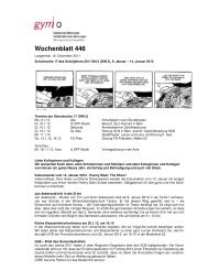 Wochenblatt 446 - Gymnasium Oberaargau