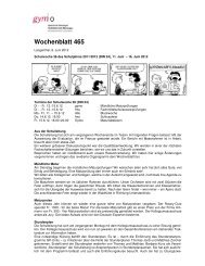 Wochenblatt 465 - Gymnasium Oberaargau