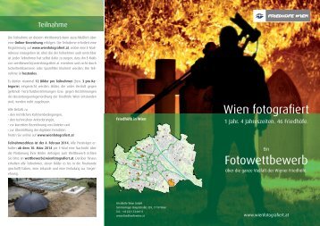 Folder Fotomarathon - Friedhöfe Wien