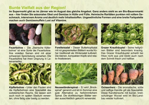 Obst und Gemüse Saisonkalender - Umweltberatung