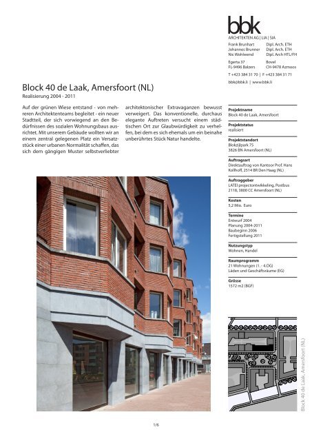 Block 40 de Laak, Amersfoort (NL) - BBK Architekten