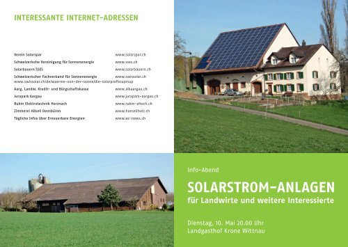 SOLARSTROM-ANLAGEN - Liebegg