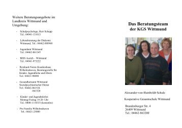 Das Beratungsteam - KGS Wittmund