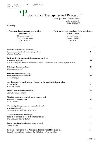 COMPLETE Journal of Transpersonal Research, 2010, Vol. 2