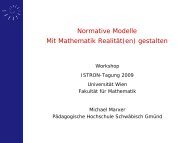 Normative Modelle - mit Mathematik Realität(en) - Universität Wien
