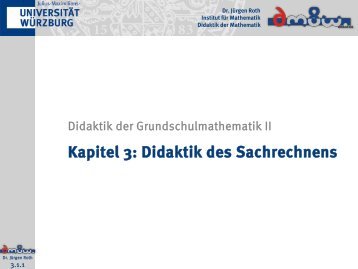 Eingekleidete Aufgaben - Didaktik der Mathematik (Sekundarstufen)