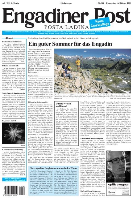 Ein guter Sommer für das Engadin - Engadiner Post