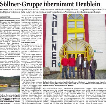 Söllner-Gruppe übernimmt Heublein - Kanzlei Wittmann ...